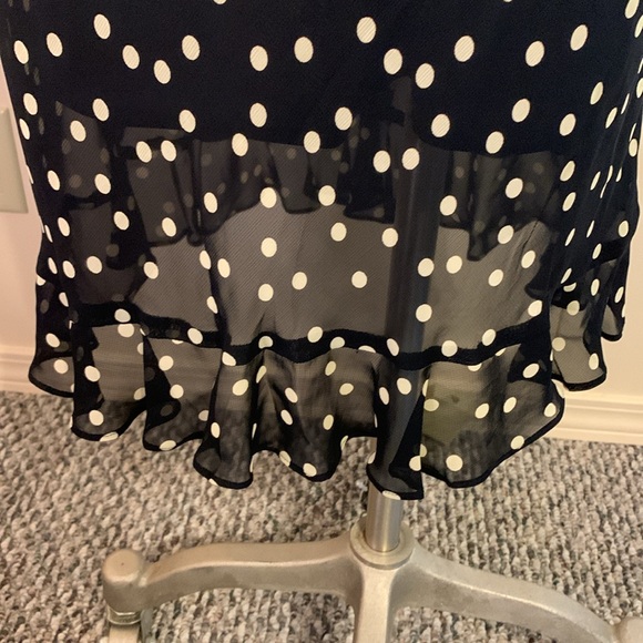 Jones New York Black Polka Dot Dress Size 10 NEW A marvelous all seasons Classic - Picture 4 of 9